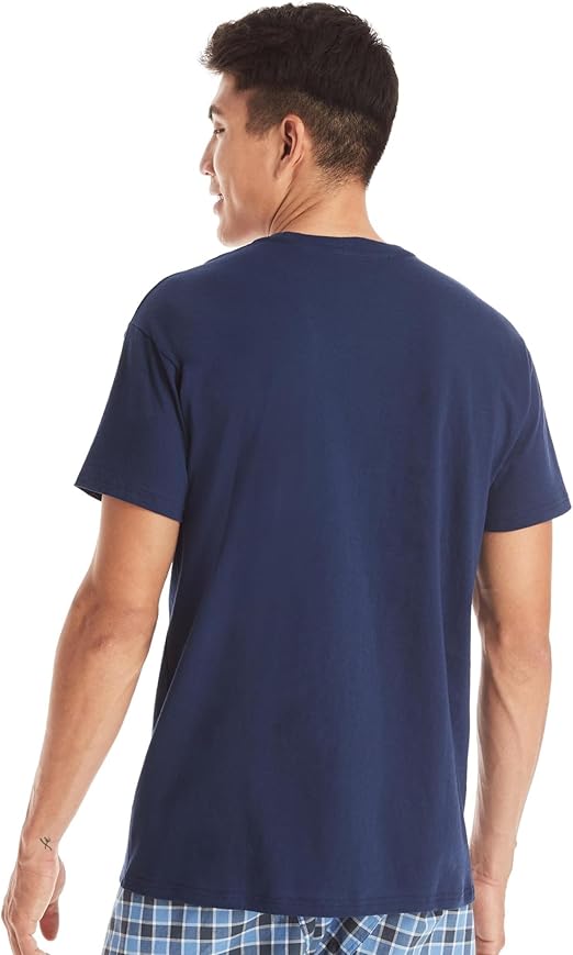 Hanes Men's Pocket T-Shirt Pack, 6-Pack, Cool & Breathable Cotton Tees, Stay-Tucked Undershirts for Men