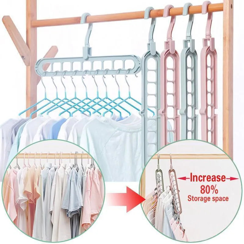 Multi-Port Cloth Hanger, 10 Pcs